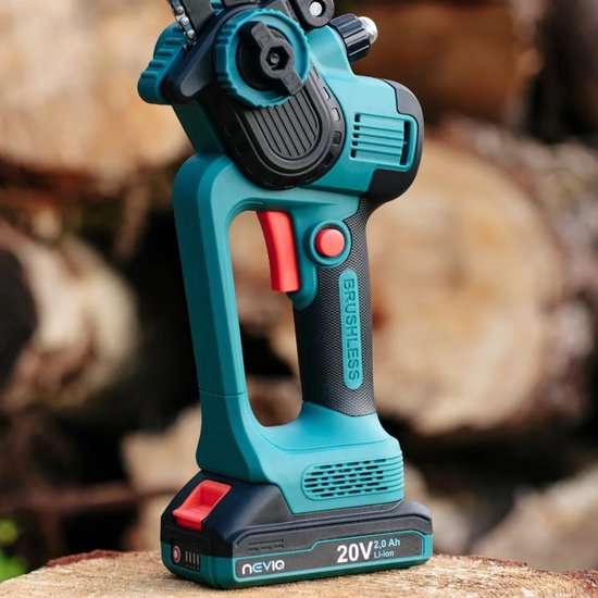 NEVIQ accu-kettingzaag, 8'' zaagblad, 500W, borstelloze motor, LX8303