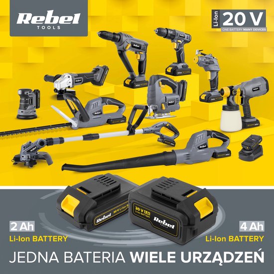 Rebel RB-2002 Oplaadbare batterij 20 V / 4 A