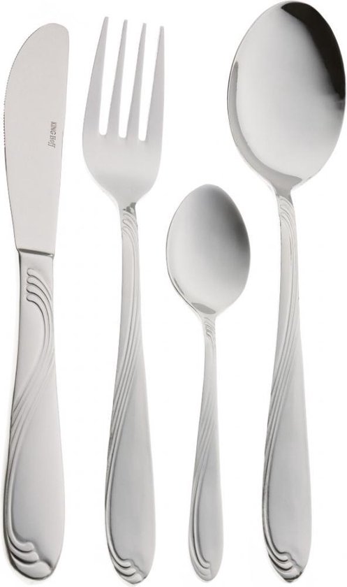 KINGHOFF 3554 - luxe bestekset koffer - 72 delig - 12 persoons - Modern bestek