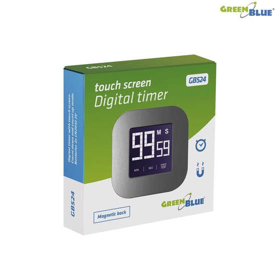 GreenBlue - Kookwekker / Digitale magnetische timer keuken - Zilver