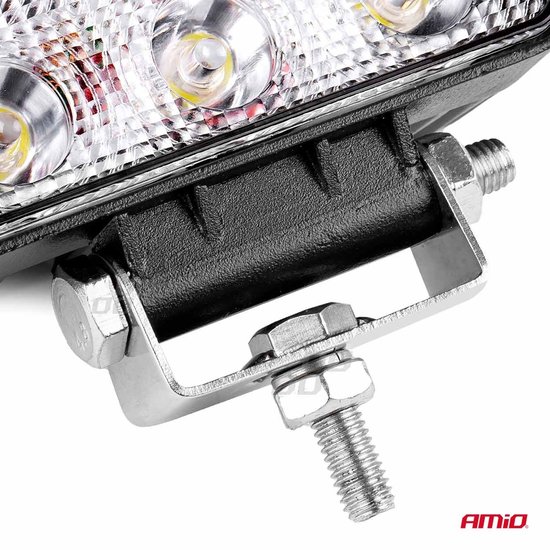 AMiO Krachtige Werklamp AWL02 6 LED FLAT 9-60V Verstraler Spot Robuust Offroad