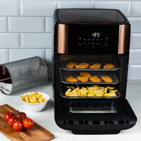 Klausberg KB-7598 - Elektrische Heteluchtfriteuse - 12 Liter - 1800W - Roosterfunctie