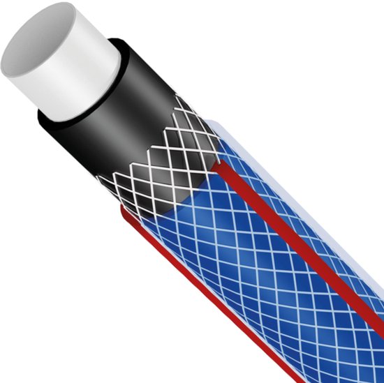 Vartco Lichtblauwe Tuinslang - 3/4" - 100m 4-laags 22 bar - blauw