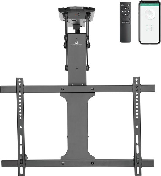 Maclean - Elektrische TV-beugel voor schuine wanden 32"-70" 35kg - VESA 600x400 - Afstandsbediening