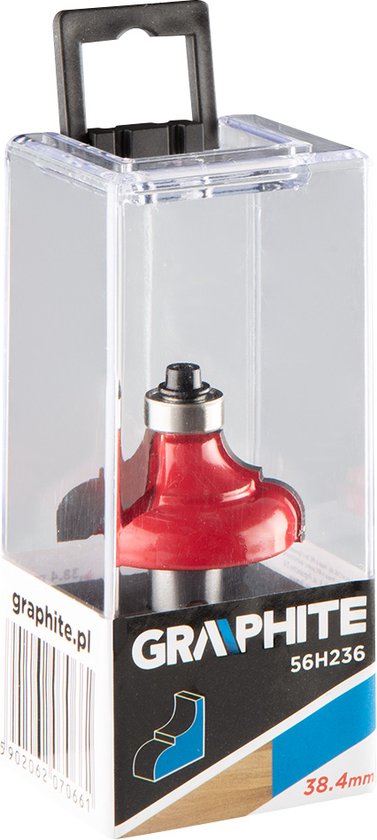 GRAPHITE 56H236 Profielfrees met geleiderlager 19x6,5mm schacht 12mm