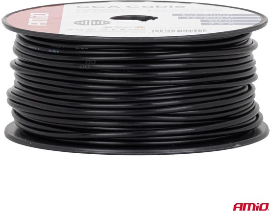 CCA-kabel zwart 1×1,5mm2 50m 7,5A 12/230V