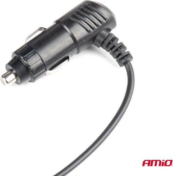 AMiO Dubbele Autoventilator voor Hoofdsteun met USBoplader Zwart (5x10 cm) 12V