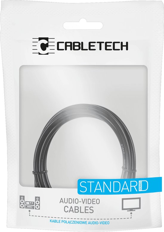 Cabletech Aux Kabel - Audio Kabel - 3.5mm Jack (m) naar 3.5mm Jack (m) - 10 meter - Zwart