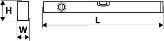 Topex Waterpas 150cm Type 600 3 Libellen Aluminium Body 2 Hendels