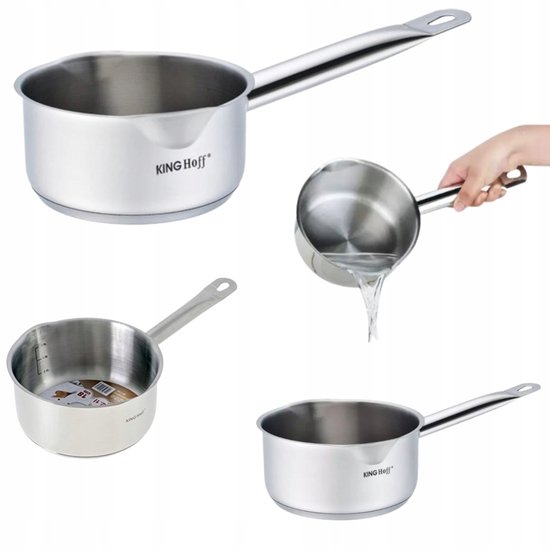 Kinghoff 1124 steelpan - Ø14 cm - rvs - alle warmtebronnen