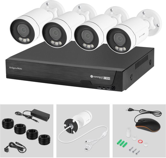 Krüger&Matz Connect C300 - Beveiligingscamera - 5 Mpx - PoE - IR tot 30m