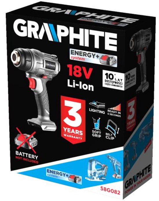 graphite energy + heteluchtpistool 58g082