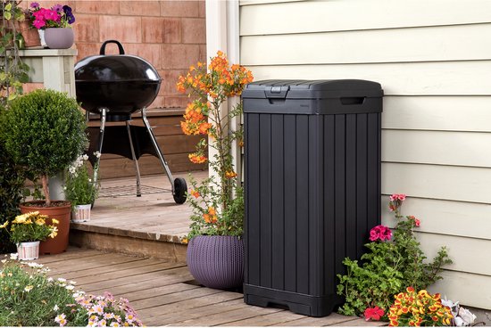 Keter Baltimore - Prullenbak 125 liter - Hoogte: 87,4 cm - Zwart