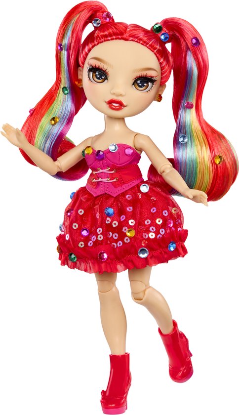 Rainbow High Be Dazzling-modepoppen - Vivienne Rouge (rood) met bedazzle-tool en glinsterende strass-steentjes