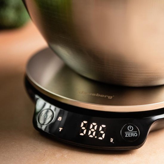 Klausberg KB-7939 Slimme Keukenweegschaal – 1,8L RVS Kom – Bluetooth & App – 5kg / 1g Precisie – LED Display