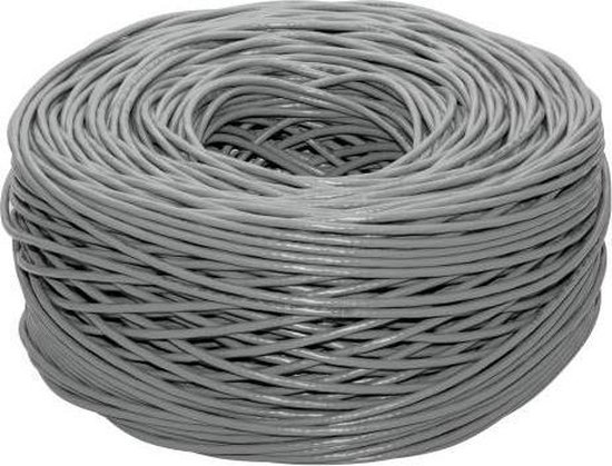 UTP CAT5e 305m 4x2 / 0,5CCA twisted pair netwerkkabel computerkabel CAT 5e Grijs Trekdoos 305 meter