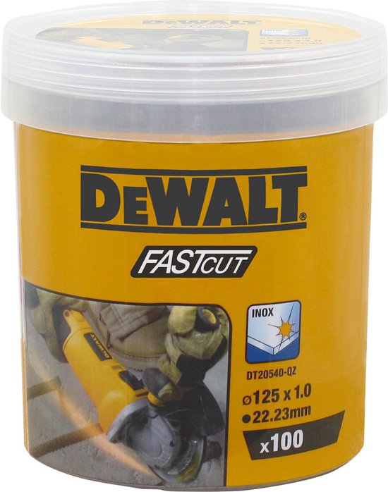 DeWALT Toebehoren - Set doorslijpschijven voor RVS 125x22,23 mm, 100 stuks DT20540