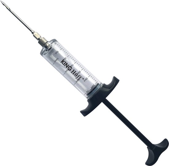 Kinghoff 3902 – Injectiespuit voor marineren vlees – 30 ml