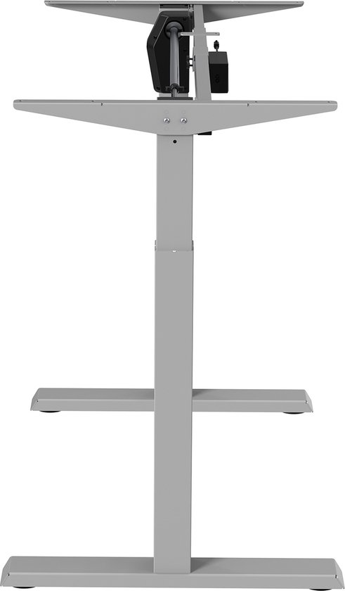 Ergo Office - Zit-sta bureau - Elektrisch in hoogte verstelbaar bureau max hoogte 123cm - max 70 kg | Zonder tafelblad - Grijs