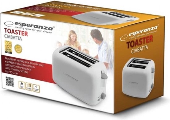 Esperanza EKT002 Caprese 2 snede(n) 600 W Wit