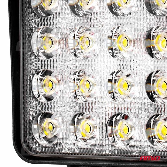 AMiO Krachtige Werklamp AWL05 EMC 108x108 48W PLAT 9-60V Verstraler Spot Robuust Offroad