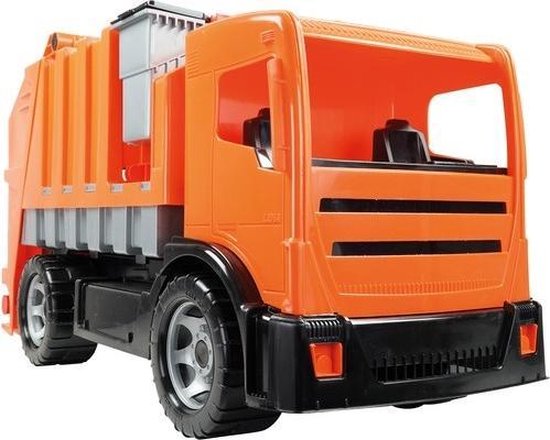 Lena Giga Trucks Vuilniswagen - Oranje speelgoed voor 3+ jaar - 71 cm