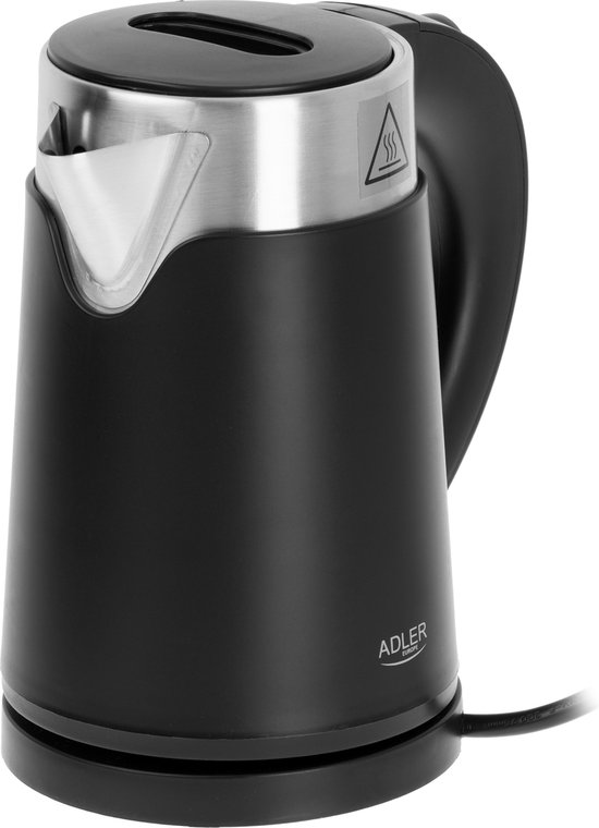 Adler AD 1372 - Zwarte elektrische waterkoker - klein formaat - 0.6 liter