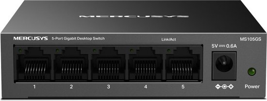 Mercusys MS105GS - Netwerkswitch - Unmanaged - Gigabit Ethernet - 5-Poorten