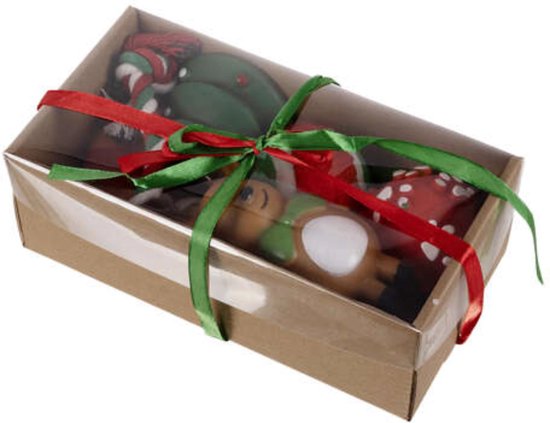 Purlov Kerstgeschenkset voor Honden - 6 Feestelijke Speeltjes - Veilig en Duurzaam