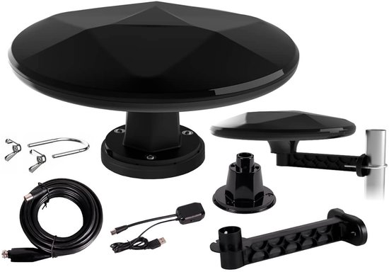 Mistral MI-ANT07 - Mobiele TV Antenne - DVB-T2 - LTE/4G/5G-filter - 360° Richting