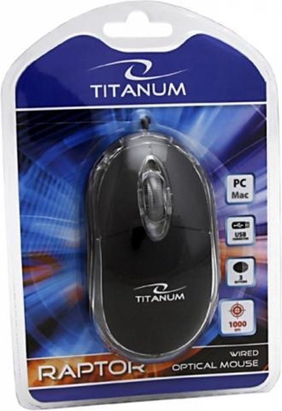 Esperanza Titanum muis USB Type-A Optisch 1000 DPI Rechtshandig