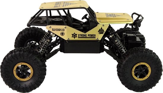 R/C auto - offroad - 26x14x17cm - 1:18 - zwart goud