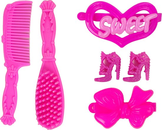 Speelgoed paard met prinsessenpop - 30x4x10cm - met accessoires