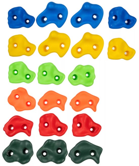 Kruzzel Klimstenen Set Kind – 20 Stuks + 2 Grepen