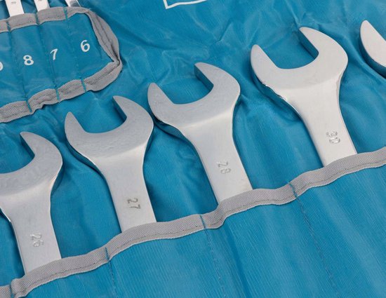 MEGA Ringsleutel Set 6-32mm CrV 24 Delig - Professioneel Gereedschap
