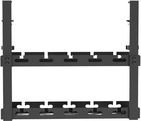 Maclean - Kabelopbergsysteem - Kabelgoot voor onder het bureau, max. belasting 5kg, 2 niveaus, zwart, MC-104 B