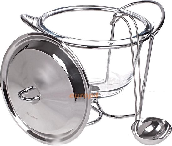 Kinghoff 1413 - voedselverwarmer - pot vorm - RVS