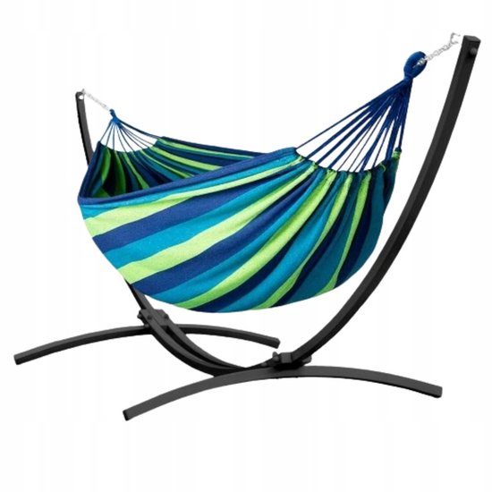 Tweepersoonshangmat Standaard Groen-Blauw 200x120 cm