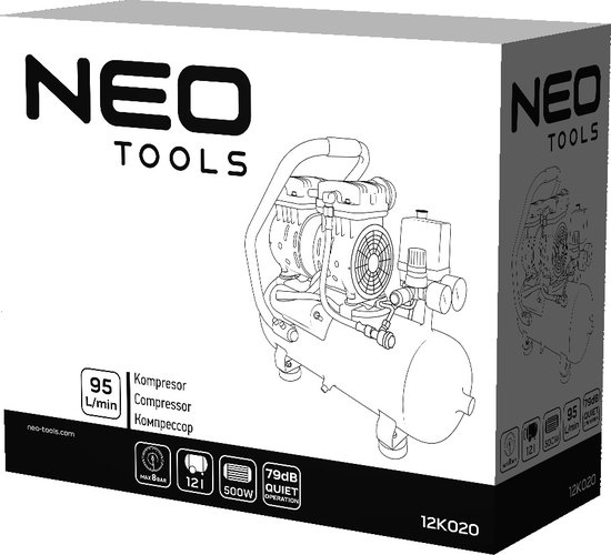 NEO 12K020 Olie-vrije Compressor 12L Silent