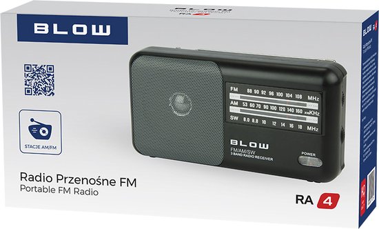 BLOW 77-533# radio Draagbaar Analoog Zwart