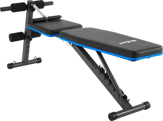 Rebel Active Schuine Trainingsbank met Beensteunen en Weerstandsbanden - Fitnessbank - Verstelbare Trainingsbank - Bench Press - Halterbank