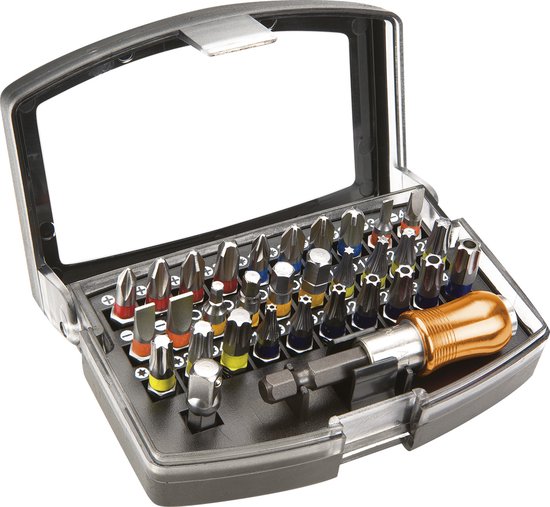 Neo Tools Bitset 32-delig Op Kleur S2 Carbon Steel