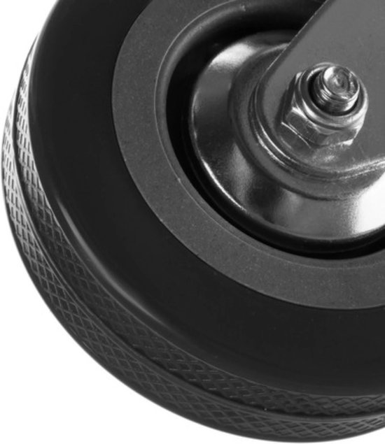 Malatec Zwenkwielen - 4x stuks - zilver/grijs - ijzer - PVC - zwenkwielen met rem - bureaustoel