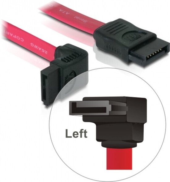 Delock - Kabel SATA 22cm oben/gerade rot