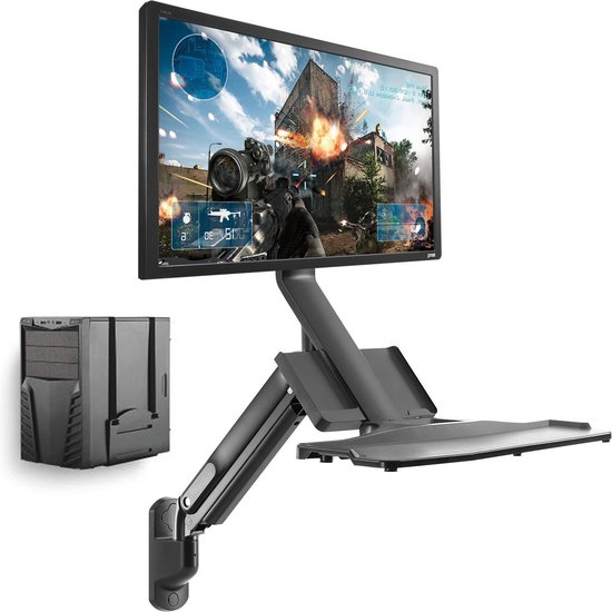 Wandbeugel voor de monitor 17-32" 9 kg met toetsenbord en CPU houder MC-838