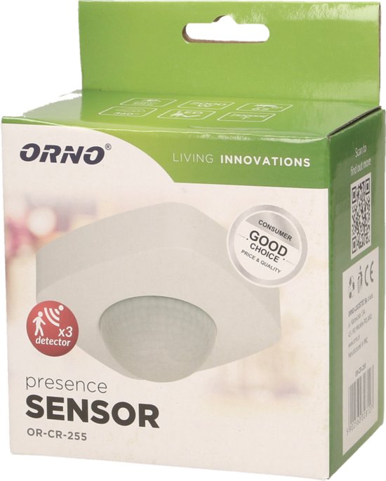PIR Bewegingsmelder 360° – IP65 Waterdicht – Plafond Bewegingssensor Binnen & Buiten – 6 Meter Detectiebereik – Automatische Lichtschakelaar – Wit