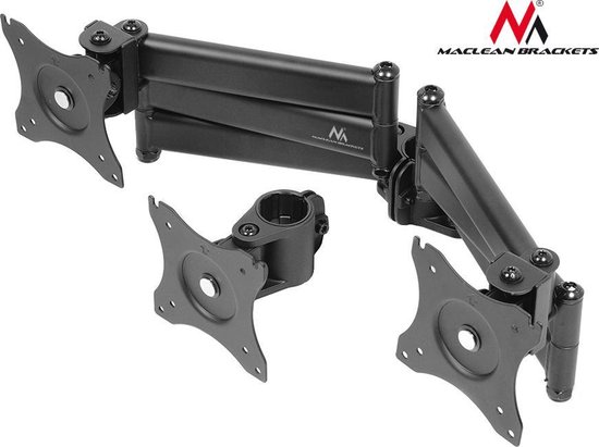 Maclean MC-691 3-voudige Monitorbeugel - monitorhouder 13"-27" 3x8kg VESA 75x75 100x100