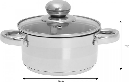 Kinghoff 4326 - kookpan met deksel - Ø 14 cm