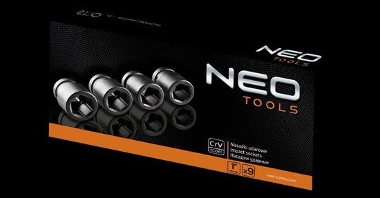NEO krachtdoppenset 9dlg 1' aansluitinig