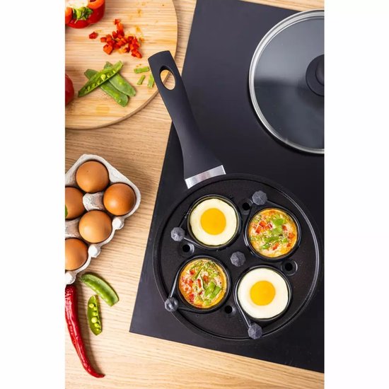 Klausberg KH-1806 - Granieten Pan - 20cm - Deksel - Wkład dla Eieren